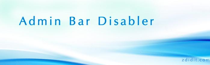 admin bar disabler