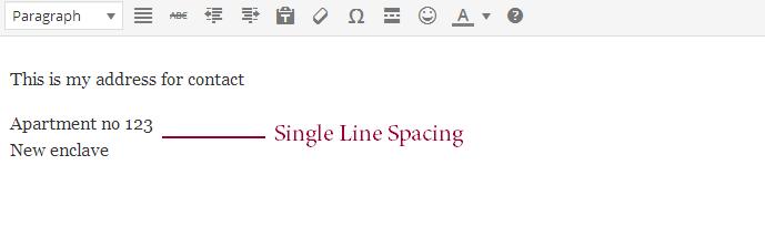 Add-single-line-spacing-in-WordPress