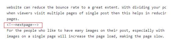 how-to-divide-post-into-pages-text-editor