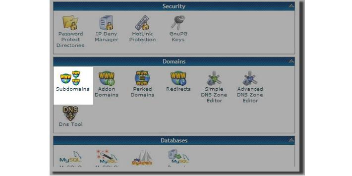 how to create sub-domain